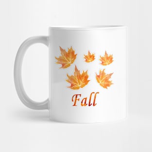 Celebrate Fall with Orange Watercolor Autumn Leaves Mug